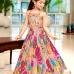 Premium Floral Pleated Lehenga Set for Girls