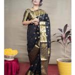 Glamgait Soft Lichi Silk Jacquard Saree