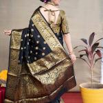 Glamgait Soft Lichi Silk Jacquard Saree