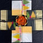 Elegant White Lichi Silk Saree with Multicolor Abstract Floral Print – Perfect for Casual and Festive Occasions