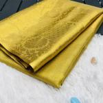 Elegant Golden Silk Saree with Intricate Brocade Work – Traditional Festive Wear for Women