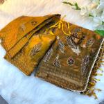 Designer Yellow Silk Saree For Women
