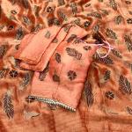 Designer Orange Silk Saree For Women
