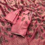 Designer Pink Silk Saree For Women