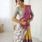 Vibrant Multicolor Handcrafted Lehenga Choli Set with Tribal Horse Print – Festive & Wedding Wear for Women