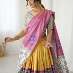 Vibrant Multicolor Handcrafted Lehenga Choli Set with Tribal Horse Print – Festive & Wedding Wear for Women
