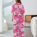 Girls Pink Floral Printed Co-Ord Set