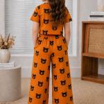 Girls Mustard Bear Print Co-Ord Set