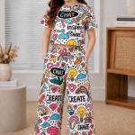 Girls Multicolor Graphic Printed Co-Ord Set