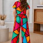 Girls Multicolor Geometric Printed Co-Ord Set