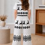 Girls White & Black Printed Co-Ord Set