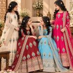 Girls Pink Anarkali Gown with Dupatta