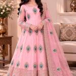 Girls Baby Pink Anarkali Dress with Dupatta