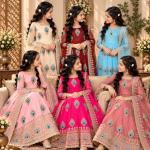 Girls Baby Pink Anarkali Dress with Dupatta