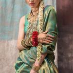 Splendorous Green Kanjivaram Silk Saree With Resplendent Blouse Piece