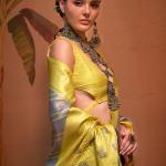 Exquisite Grey Soft Banarasi Silk Saree With Winsome Blouse Piece