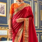 Staring Maroon Paithani Silk Saree With Dulcet Blouse Piece