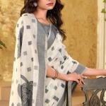 Ornate Beige Cotton Silk Saree With Ebullience Blouse Piece