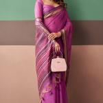 Exceptional Dark Pink Cotton Silk Saree With Designer Blouse Piece