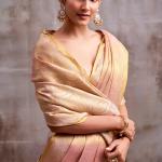 Tantalizing Pink Banarasi Tissue Silk Saree With Classic Blouse Piece
