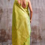 Gorgeous Green Banarasi Tissue Silk Saree With Improbable Blouse Piece