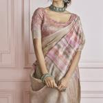 Ornate Sea Green Digital Printed Khadi Silk Saree With Engaging Blouse Piece