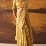 Tremendous Beige Cotton Silk Saree With Stunner Blouse Piece