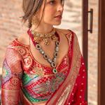 Ebullience Red Soft Banarasi Silk Saree With Unique Blouse Piece