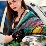 Marvellous Dark Green Digital Printed Satin Silk Saree With Flaunt Blouse Piece