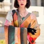 Pleasurable Multicolor Digital Printed Satin Silk Saree With Amiable Blouse Piece