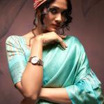 Energetic Firozi Digital Printed Soft Silk Saree With Flaunt Blouse Piece