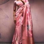 Desultory Pink Digital Printed Soft Silk Saree With Eloquence Blouse Piece