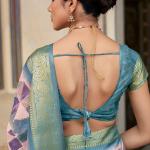 Snappy Baby Pink Digital Printed Soft Silk Saree With Seraphic Blouse Piece