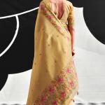 Extraordinary Beige Banarasi Tissue Silk Saree With Staring Blouse Piece