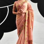 Gratifying Baby Pink Banarasi Tissue Silk Saree With Cynosure Blouse Piece