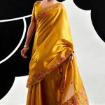 Prettiest Golden Banarasi Tissue Silk Saree With Majesty Blouse Piece