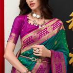 Surpassing Dark Green Soft Banarasi Silk Saree With Supernal Blouse Piece