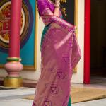 Surpassing Dark Green Soft Banarasi Silk Saree With Supernal Blouse Piece