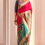 Outstanding Dark Pink Soft Banarasi Silk Saree With Desultory Blouse Piece