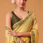 Stunner Yellow Jamdani Cotton Silk Saree With Dissemble Blouse Piece