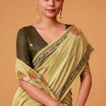 Majesty Dark Beige Jamdani Cotton Silk Saree With Fugacious Blouse Piece