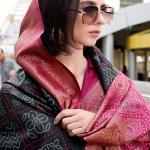 Designer Black Soft Banarasi Silk Saree With Glittering Blouse Piece
