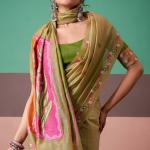 Ravishing Dark Beige Pure Munga Cotton Saree With Petrichor Blouse Piece