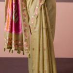 Ravishing Dark Beige Pure Munga Cotton Saree With Petrichor Blouse Piece