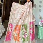 Niharika Jain in Peach Pure Munga Cotton Saree