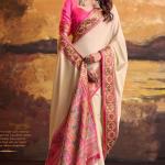 Phenomenal Beige Patola Silk Saree with Pulsating Blouse Piece