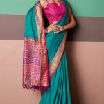 Murmurous Firozi Patola Silk Saree with Mellifluous Blouse Piece