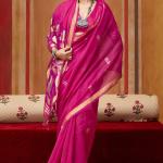 Evocative Dark Pink Pure Munga Cotton Silk Saree With Precious Blouse Piece