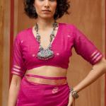 Evocative Dark Pink Pure Munga Cotton Silk Saree With Precious Blouse Piece