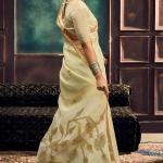Enticing Beige Pure Munga Cotton Silk Saree With Tremendous Blouse Piece